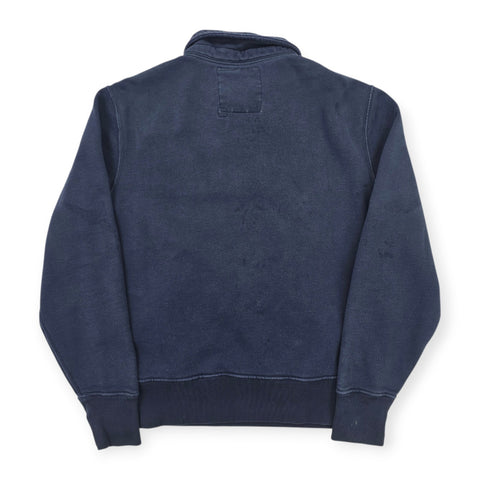 Polo Ralph Lauren R.F.C Rose Rugby 1/4 Zip Graphic Sweatshirt Blue Men's Small