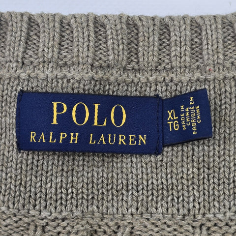 Polo Ralph Lauren Tiger Cable Knit Camouflage Cricket Jumper Men's XL