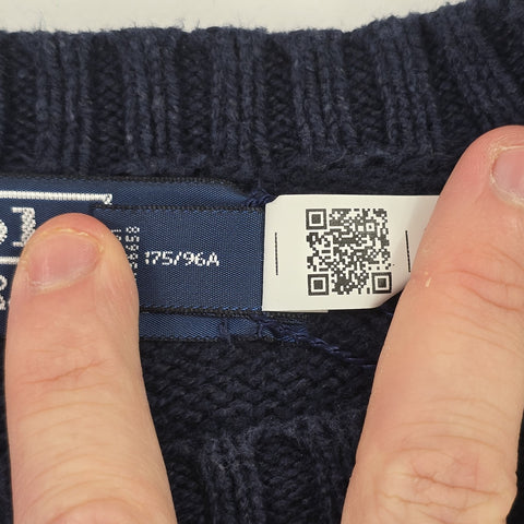Polo Ralph Lauren USA Flag Bear Knitted Jumper Blue Men's Medium