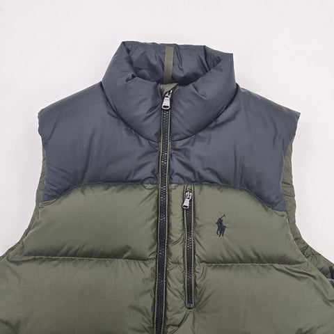 Polo Ralph Lauren Gorham Down Puffer Gilet Jacket Green Men's Medium