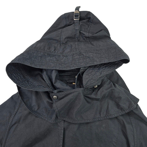 Burberry Gabardine Double Breasted Trench Coat Black Men's Medium