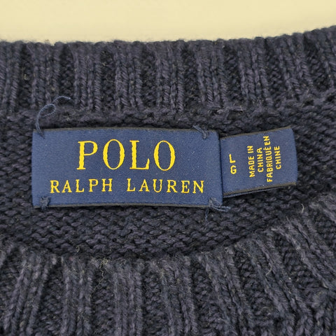 Polo Ralph Lauren Bear Knitted Jumper Blue Men's Large