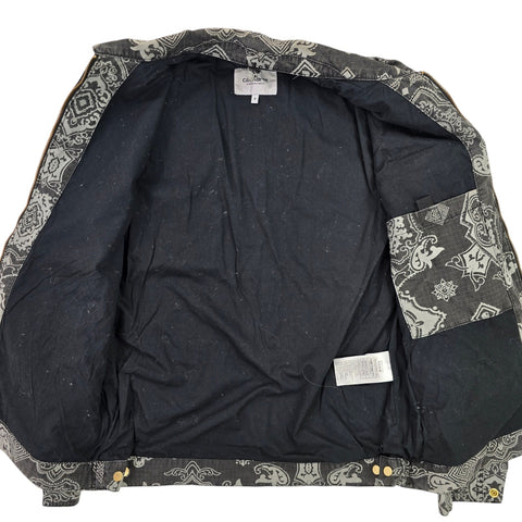 Carhartt WIP Detroit Bandana Pattern Jacket Grey Men's Small