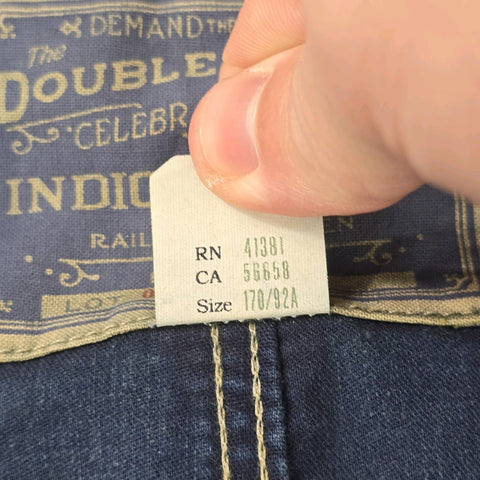 RRL Ralph Lauren Cotton Linen Engineer Coat Blue Men's Small