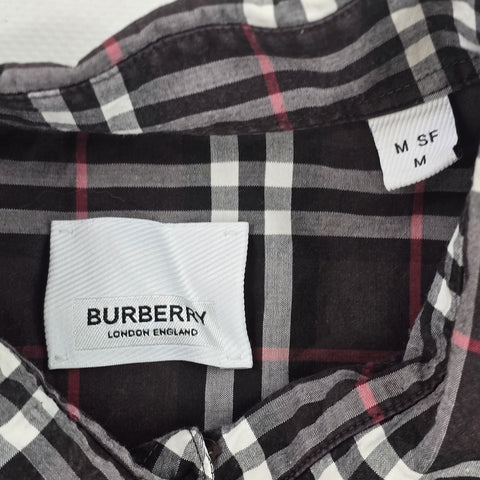 Burberry Nova Check Pattern Long Sleeve Shirt Men's Medium
