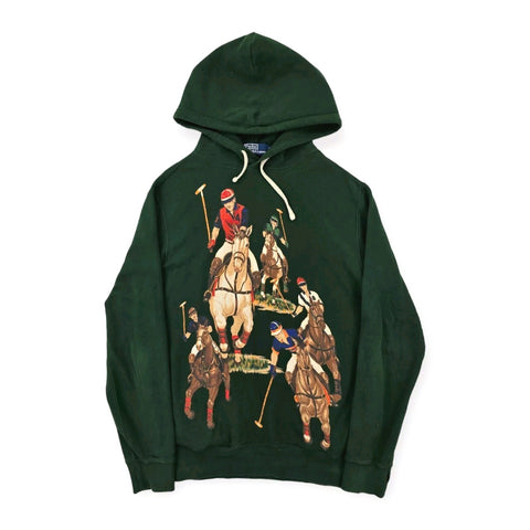 Polo Ralph Lauren 5 Horse Men Hoodie Green Men's Small Limited Edition
