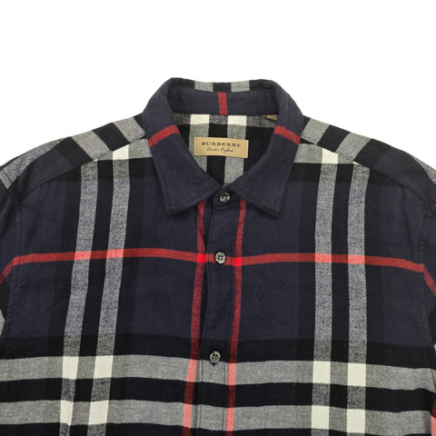 Burberry London Nova Check Long Sleeve Flannel Shirt Men's Large