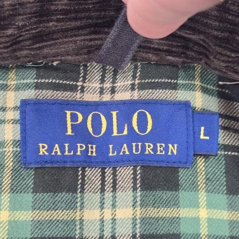 Polo Ralph Lauren Iconic Oilcloth Cylinder Biker Waxed Jacket Brown Men's Large