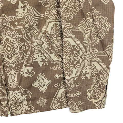 Carhartt WIP Detroit Bandana Pattern Jacket Brown Men's Large