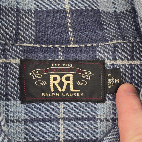 RRL Ralph Lauren Plaid Work Utility Checkered Jacket Men's Large