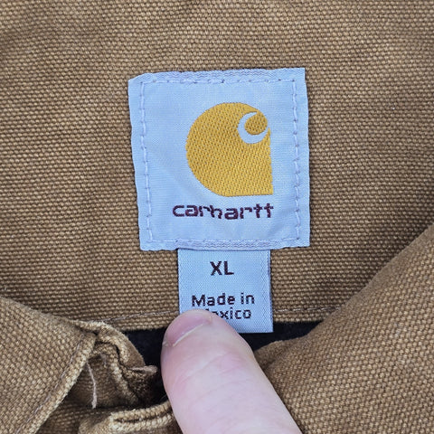 Carhartt Berwick Y2K Workwear Fleece Lined Jacket Brown Men's XL