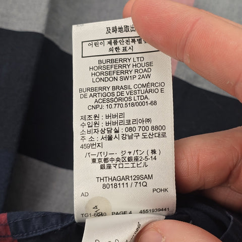 Burberry Somerton Nova Check Long Sleeve Shirt Men's Small