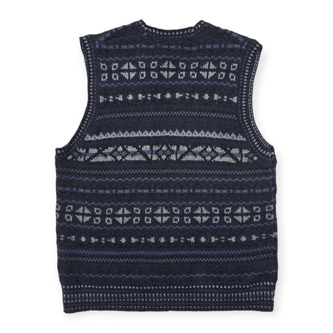 Polo Ralph Lauren Fair Isle Knit Vest Jumper Grey Men's XL