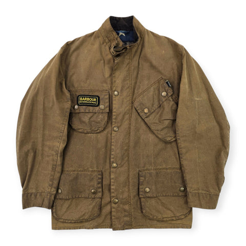 Barbour International Steve McQueen Washington Waxed Jacket Brown Men's Medium