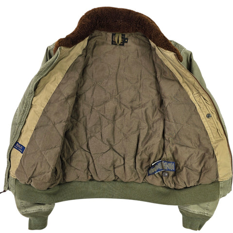 Polo Ralph Lauren B-15 Military Down Bomber Jacket Green Men's Medium
