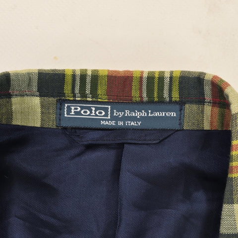 Polo Ralph Lauren Blazer Bradford Sportscoat Madras Blazer Jacket Men's 42S