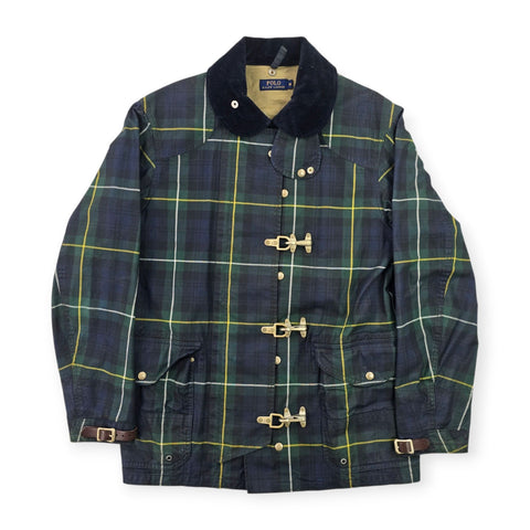 Polo Ralph Lauren Fireman Checkered  Waxed Clasp Jacket Men's Medium