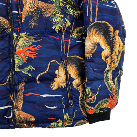 Polo Ralph Lauren 750 Animal Print Down Puffer Jacket Men's Small