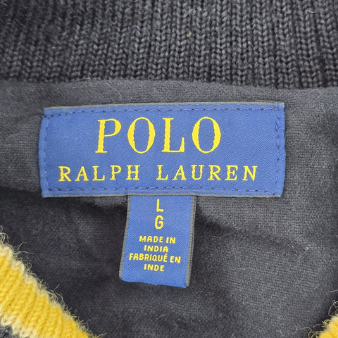 Polo Ralph Lauren Leather Letterman Varsity College Jacket Men's Large