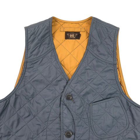RRL Ralph Lauren Quilted Vest Gilet Jacket Blue Men's Medium