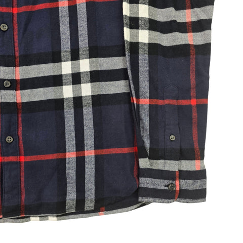 Burberry London Nova Check Long Sleeve Flannel Shirt Men's Large