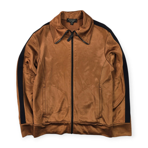 Burberry High Shine Technical Track Jacket Brown Men's Small