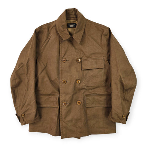 RRL Ralph Lauren Double Breasted  Peacoat Brown Men's Large