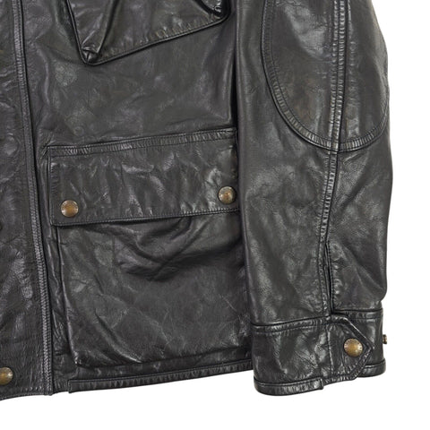 Polo Ralph Lauren Southbury Biker Leather Jacket Black Men's XL
