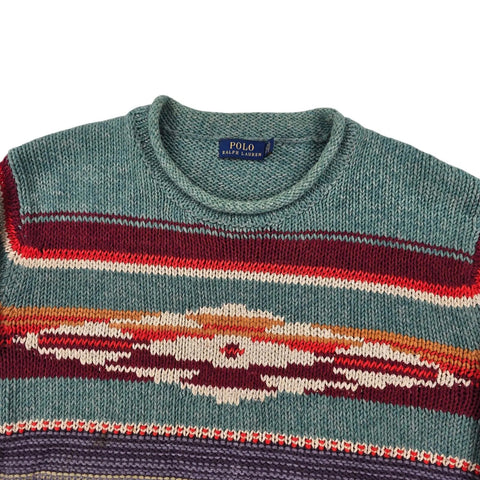 Polo Ralph Lauren Aztec Serape Knitted Jumper Women's Large