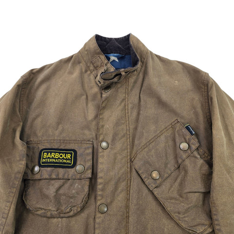 Barbour International Steve McQueen Washington Waxed Jacket Brown Men's Medium