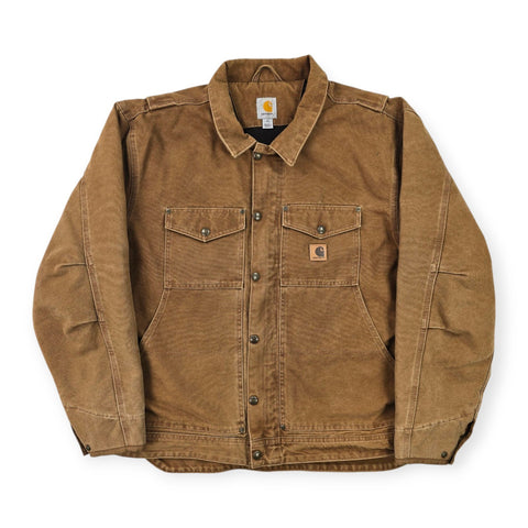 Carhartt Berwick Y2K Workwear Fleece Lined Jacket Brown Men's XL