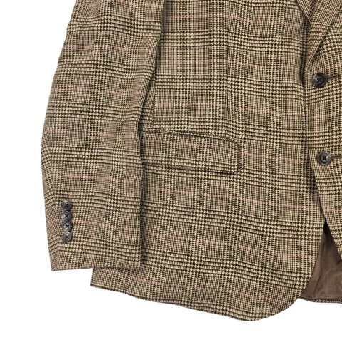 Polo Ralph Lauren Glen Plaid Sport Coat Blazer Brown Men's Large