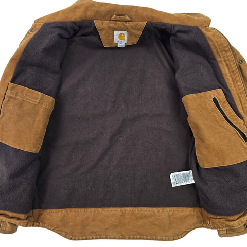 Carhartt Berwick Y2K Workwear Fleece Lined Jacket Brown Men's Medium