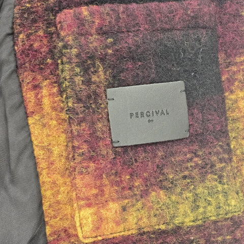 Percival Limited Edition Check Wool Trench Coat Men's XL