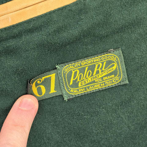 Polo Ralph Lauren Leather Varsity Tiger Letterman College Jacket Men's Medium