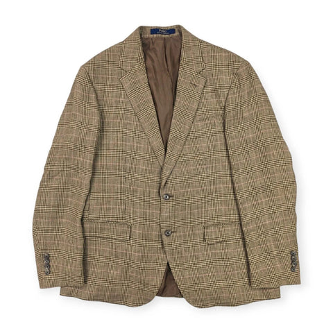 Polo Ralph Lauren Glen Plaid Sport Coat Blazer Brown Men's Large