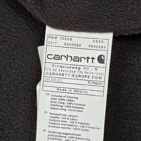 Carhartt Berwick Y2K Workwear Fleece Lined Jacket Brown Men's XL
