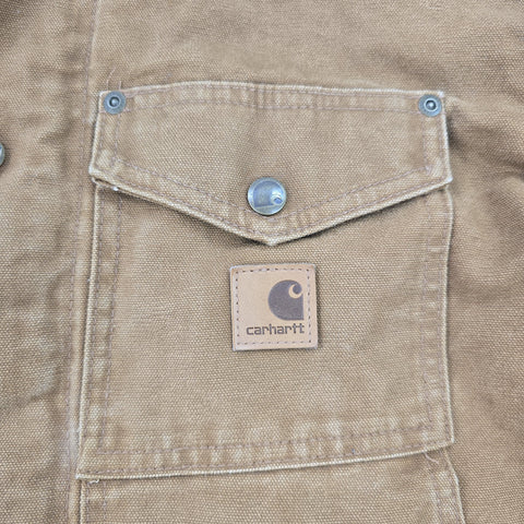 Carhartt Berwick Y2K Workwear Fleece Lined Jacket Brown Men's Medium