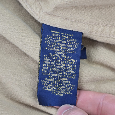 Polo Ralph Lauren Leather Varsity Spellout College Jacket Men's Medium