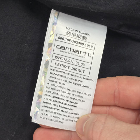 Carhartt WIP Detroit Checkered Jacket Grey Men's Medium