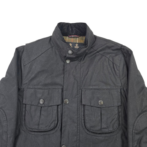 Barbour Corbridge Waxed Quilt Lined Jacket Black Men's Medium