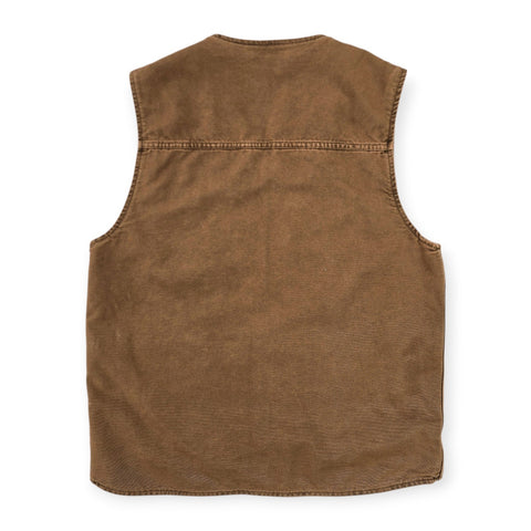 Carhartt WIP Dyed Arbor Utility Vest Gilet Jacket Brown Men's Medium