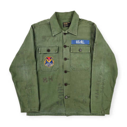 Polo Ralph Lauren Military Army Patches Field Jacket Green Men's Small