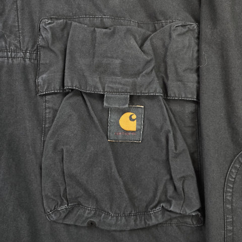 Carhartt WIP Berm Dyed Utility 1/2 Zip Anorak Jacket Grey Men's Large