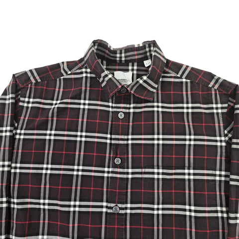 Burberry Nova Check Pattern Long Sleeve Shirt Men's Medium