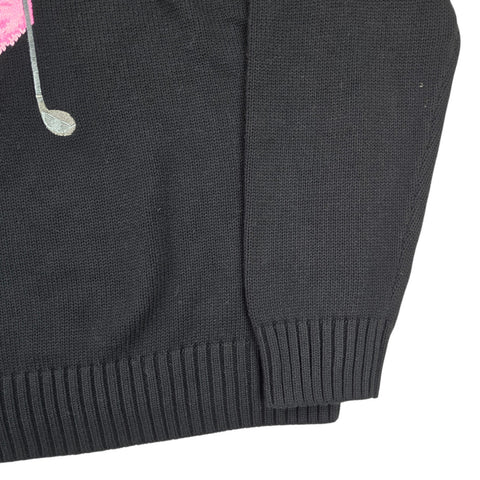 RLX Ralph Lauren Golf Bear Knitted Jumper Black Men's XL