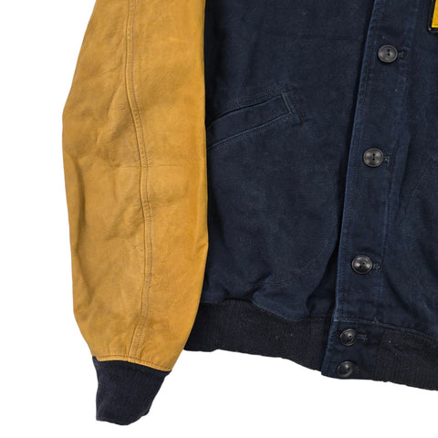 Polo Ralph Lauren Leather Varsity Spellout College Jacket Men's Medium