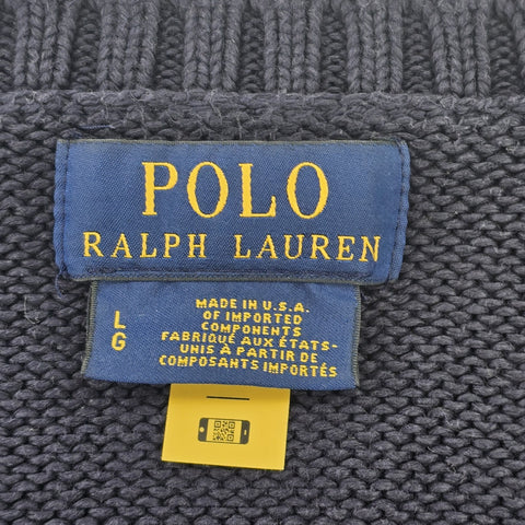 Polo Ralph Lauren USA Flag Knitted Jumper Blue Men's Large