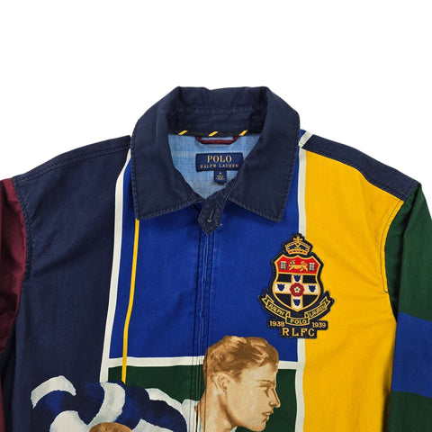 Polo Ralph Lauren Rugby Graphic Colourblock Harirngton Jacket Men's Medium