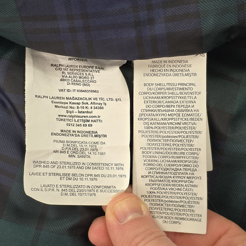 Polo Ralph Lauren Gorham Down Puffer Jacket Green Men's Large